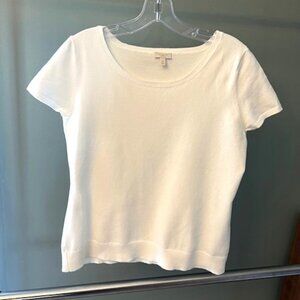 White knit top from Talbots